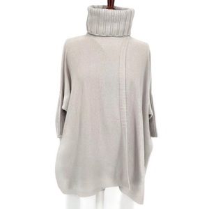 ISO Diane Von Furstenberg Open Front and Back Wool Cashmere Turtleneck